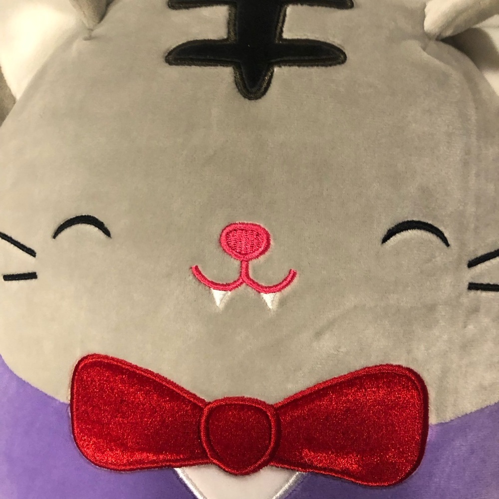 Kelly Toys Squishmallows 13" Tally Cat Halloween Vampire Purple Grey c. 2021 - Picture 3 of 17